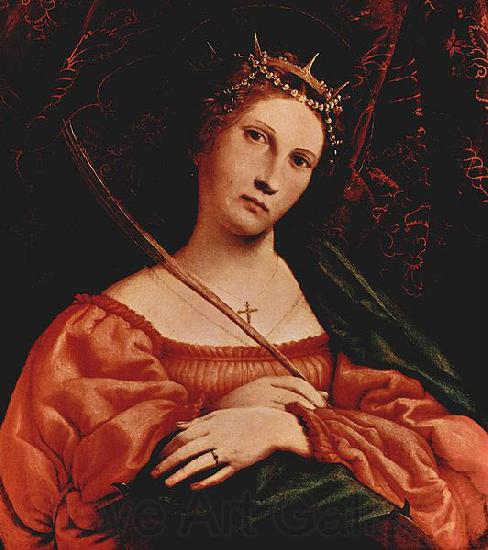 Lorenzo Lotto Hl. Katharina von Alexandrien France oil painting art